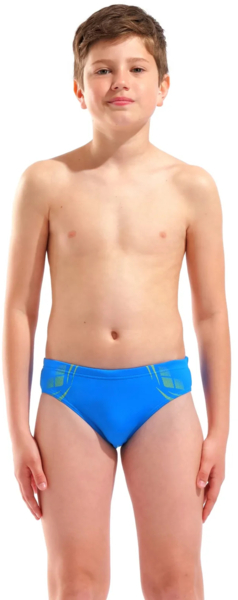 Плавки-слипы для мальчиков Arena Poseidonia Swim Briefs 009009-806 128 голубые/желтые фото
