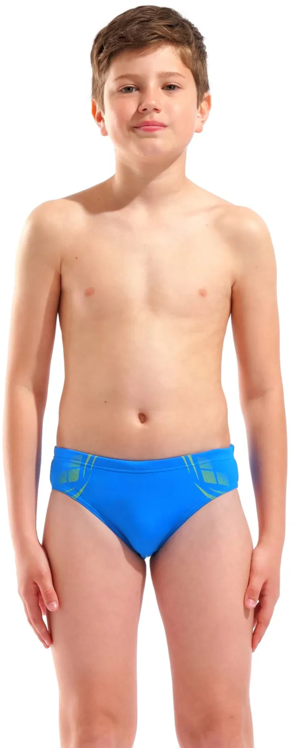 Плавки-слипы для мальчиков Arena Poseidonia Swim Briefs 009009-806 140 голубые/желтые