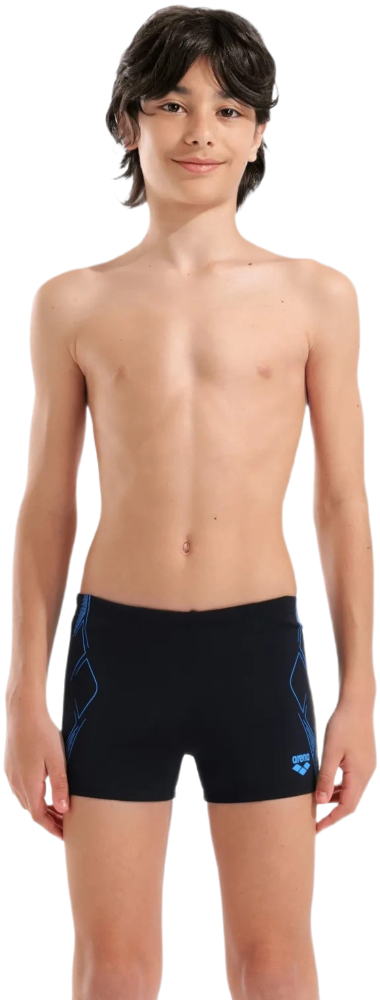 Плавки-шорты для мальчиков Arena Graphic Swim Short 011189-508 140 черные/бирюзовые фото1