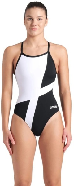 Купальник Arena Diamond Swimsuit Lightdrop Bac 007757-510 40 черный/белый фото