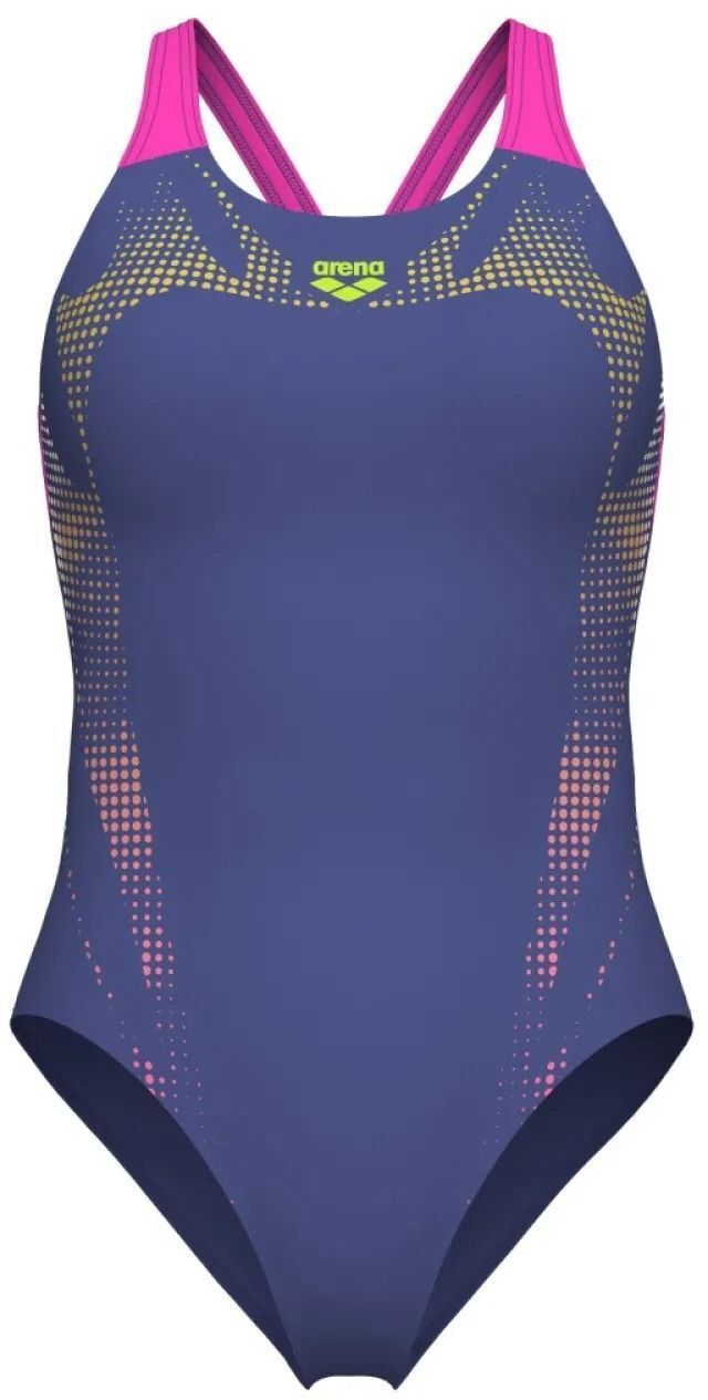 Купальник Arena Spider Web Swimsuit V Back 007988-890 40 розовый фото1