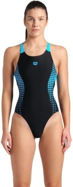 Купальник Arena Openings Swimsuit V Back Lb 008063-580 38 черный/бирюзовый фото