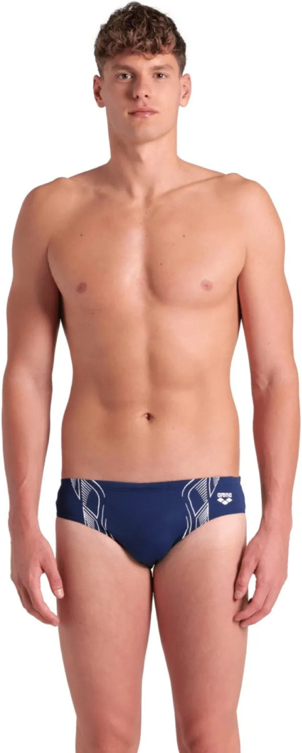 Плавки-слипы Arena Reflecting Swim Briefs 007338-701 85 темно-синие/белые