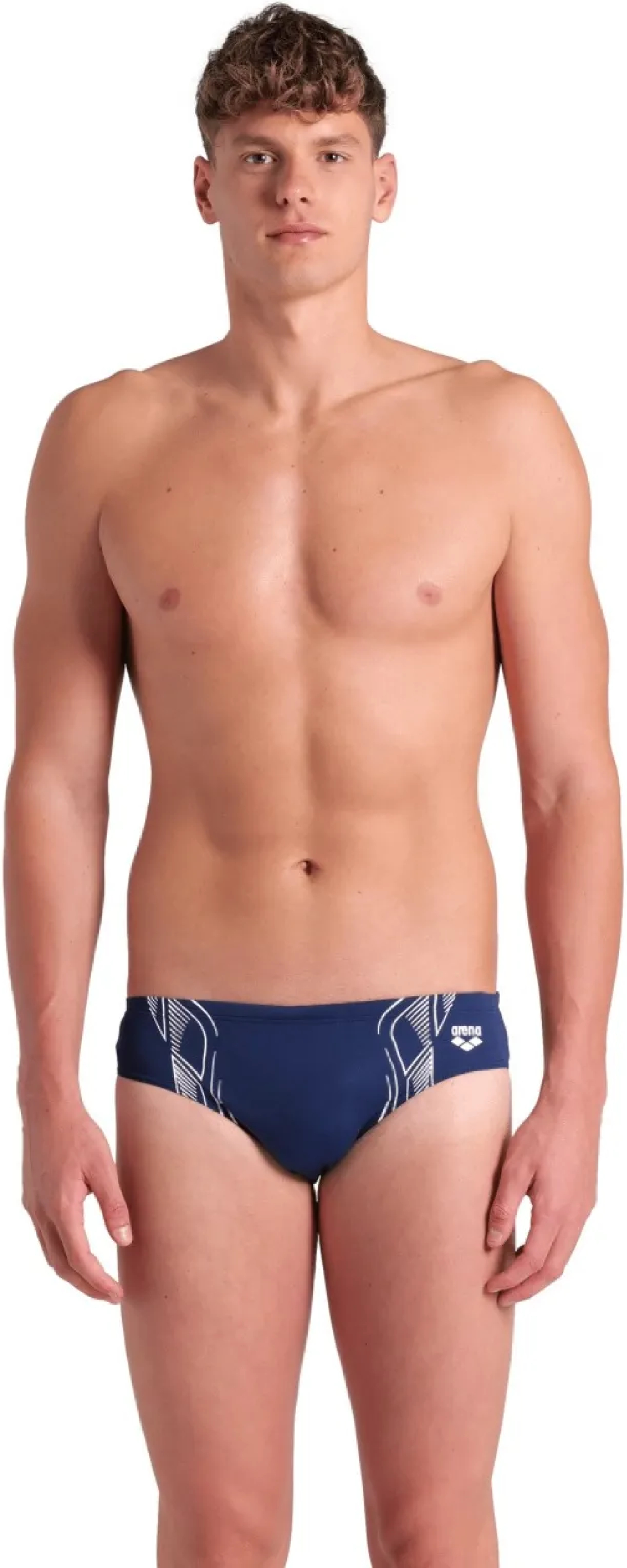 Плавки-слипы Arena Reflecting Swim Briefs 007338-701 85 темно-синие/белые фото1