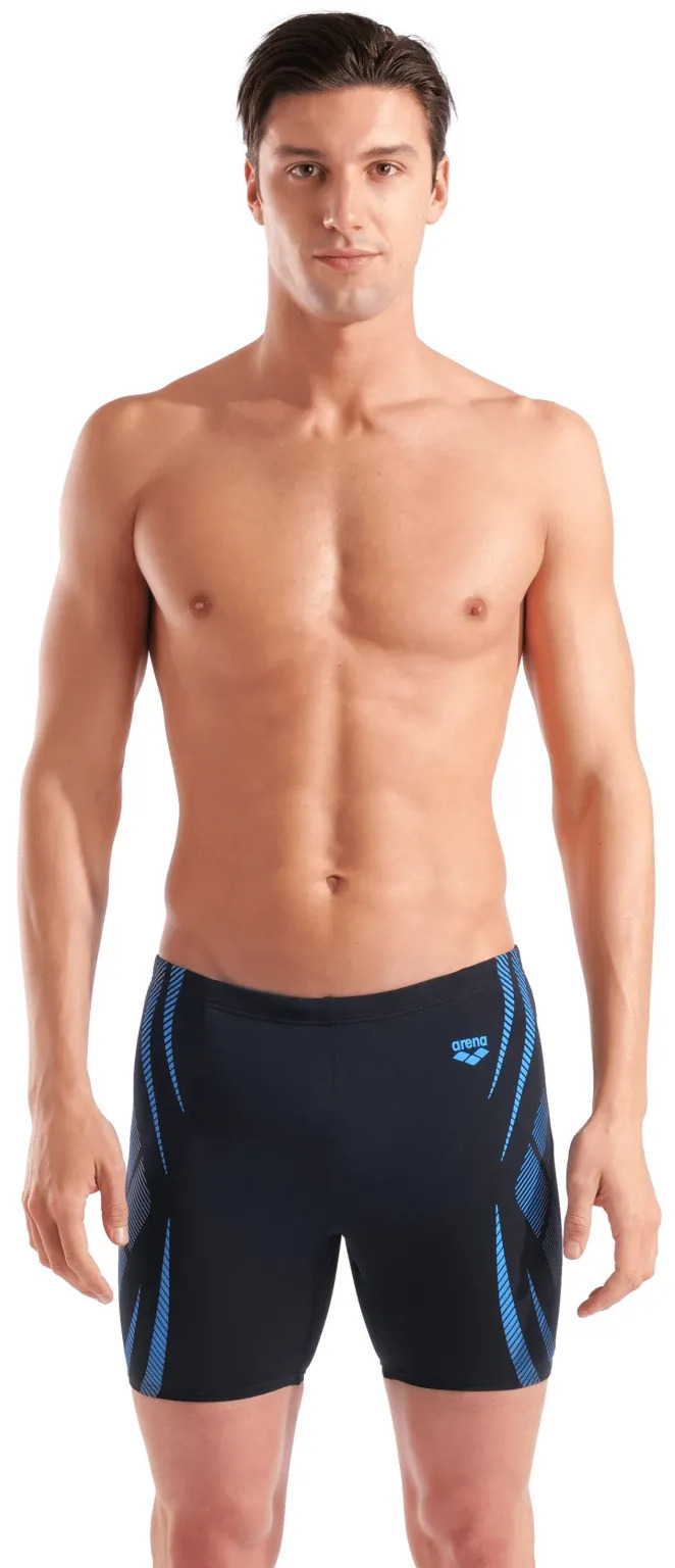 Плавки-шорты Arena Poseidonia Swim Mid Jammer 009091-508 80 черные/бирюзовые фото1
