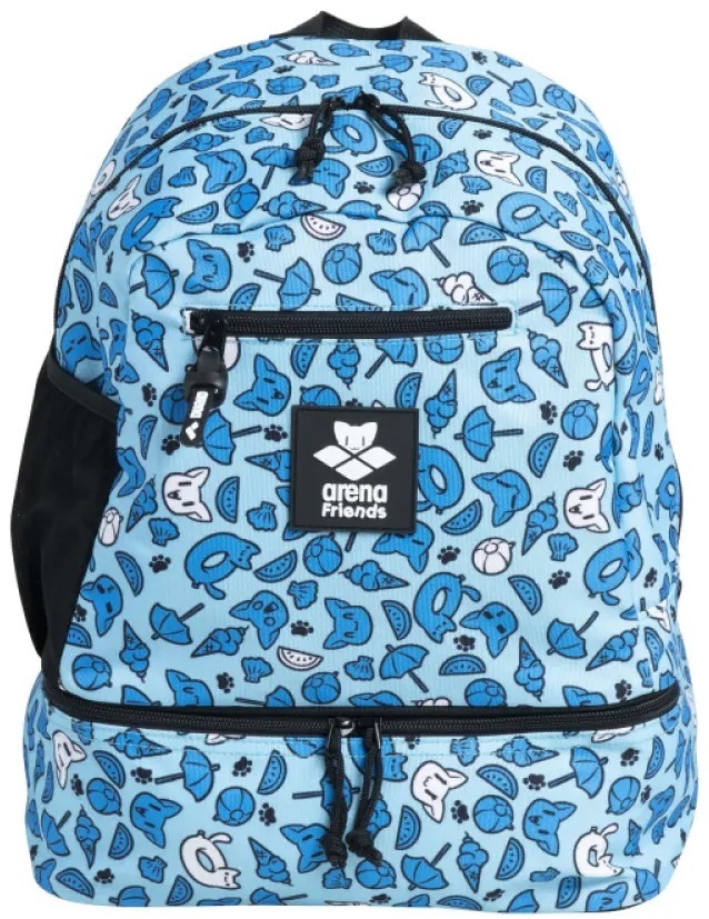 Рюкзак Arena Team Backpack Friends 004339-100 черный/голубой/белый