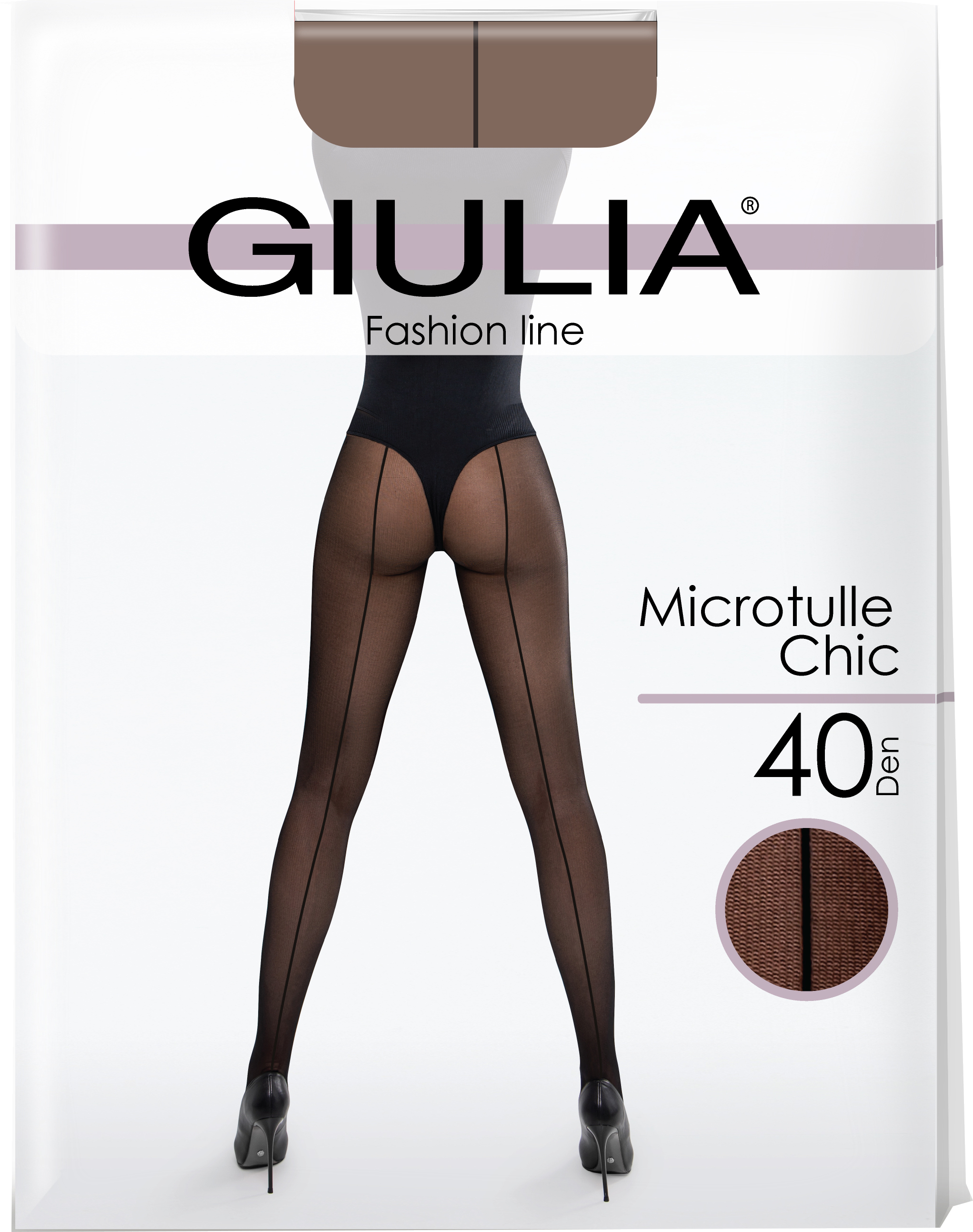Колготки Giulia 7567 Microtulle Chic 40 Den 2р коричневые фото 1
