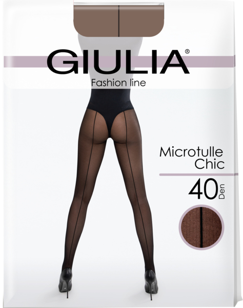 Колготки Giulia 7567 Microtulle Chic 40 Den 4р коричневіфото