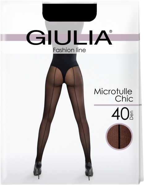 Колготки Giulia 7567 Microtulle Chic 40 Den 3р чорніфото