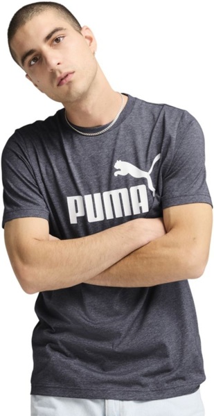 Футболка мужская Puma Ess No. 1 Logo Heather Tee 682550-16 L темно-синяя фото 