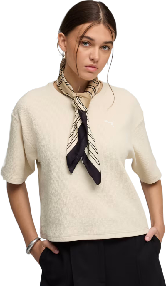 Футболка жіноча Puma Ess Elevated Tee 691813-87 S молочнафото1