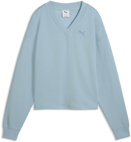 Свитшот женский Puma Ess Elevated V-Neck Cre Dk 691816-47 M голубой фото 