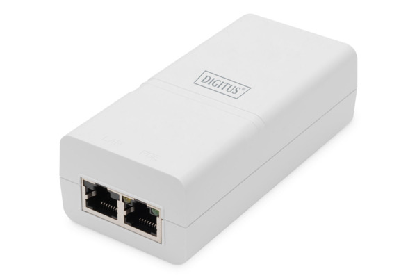 PoE-инжектор DIGITUS PoE+ 802.3at, 10/100/1000 Mbps, Output max. 48V, 30W,White (DN-95132)