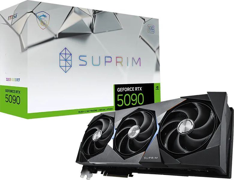 Видеокарта MSI GeForce RTX 5090 32GB GDDR7 GAMING TRIO OC (912-V530-235) фото 1