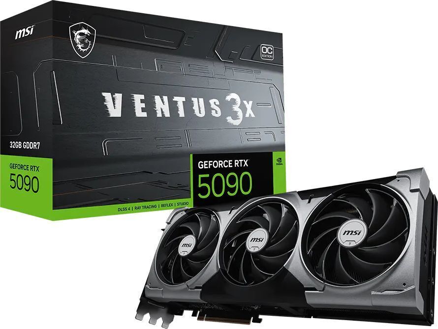 Видеокарта MSI GeForce RTX 5090 32GB GDDR7 VENTUS 3X OC (912-V530-236) фото 1