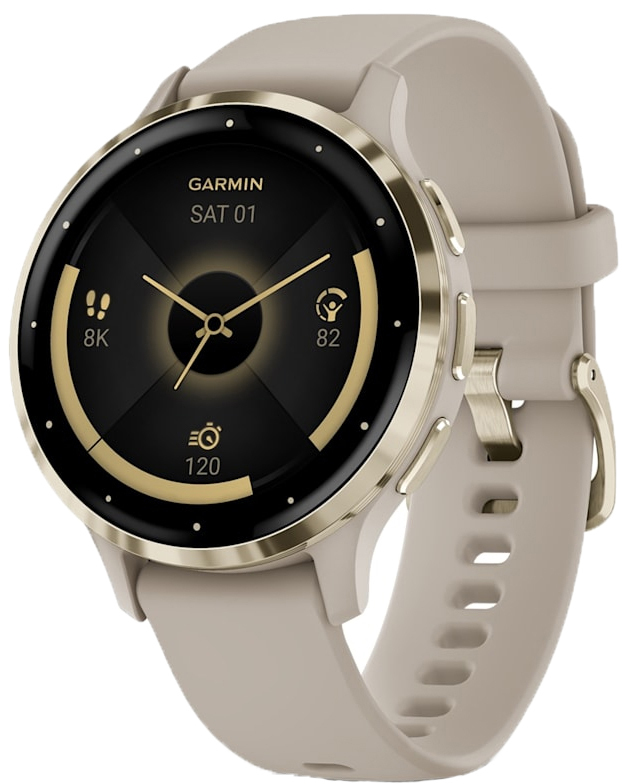Смарт-годинник Garmin Venu 3S French Gray + Soft Gold (010-02785-02)фото1