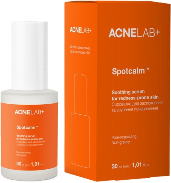 

Сыворотка ACNELAB+ Spotcalm Soothing serum for redness-prone skin для успокоения и устранения покраснения 30 мл