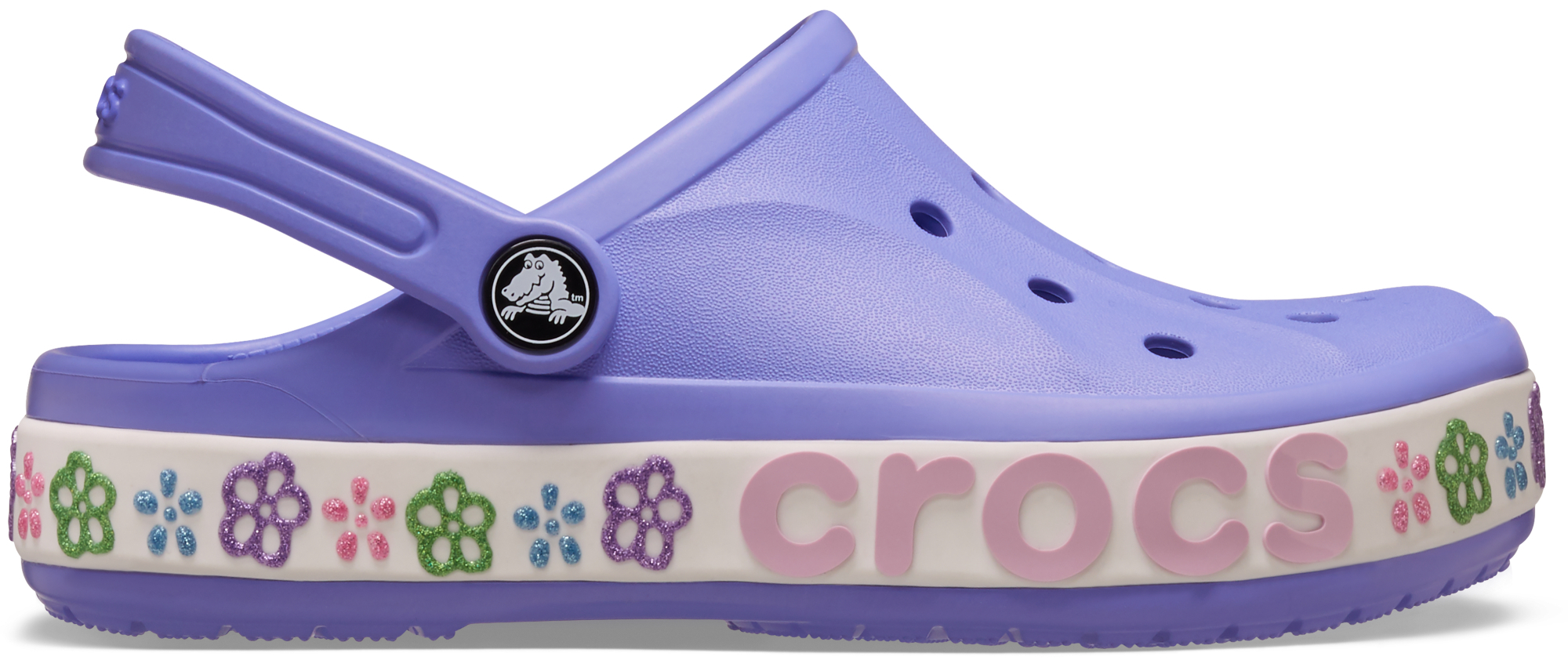 Кроксы для девочек Crocs Bayaband Flower Band Clog K 211302-5PY 33-34 фиолетовые фото1