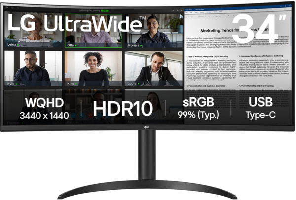 

Монитор 34" LG 34WR55QK-B