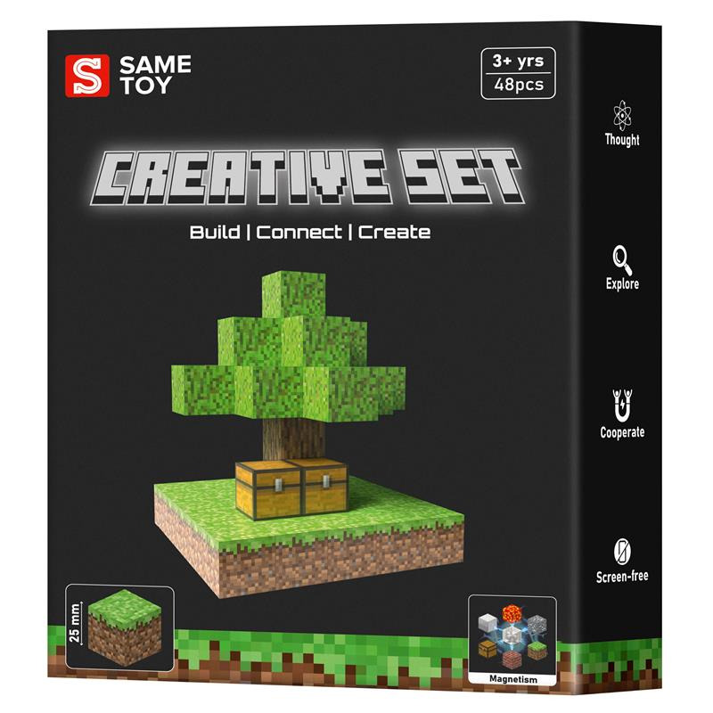Магнітний конструктор Same Toy Creative Set Skyblock (MCRAFT-1812-SM)фото1
