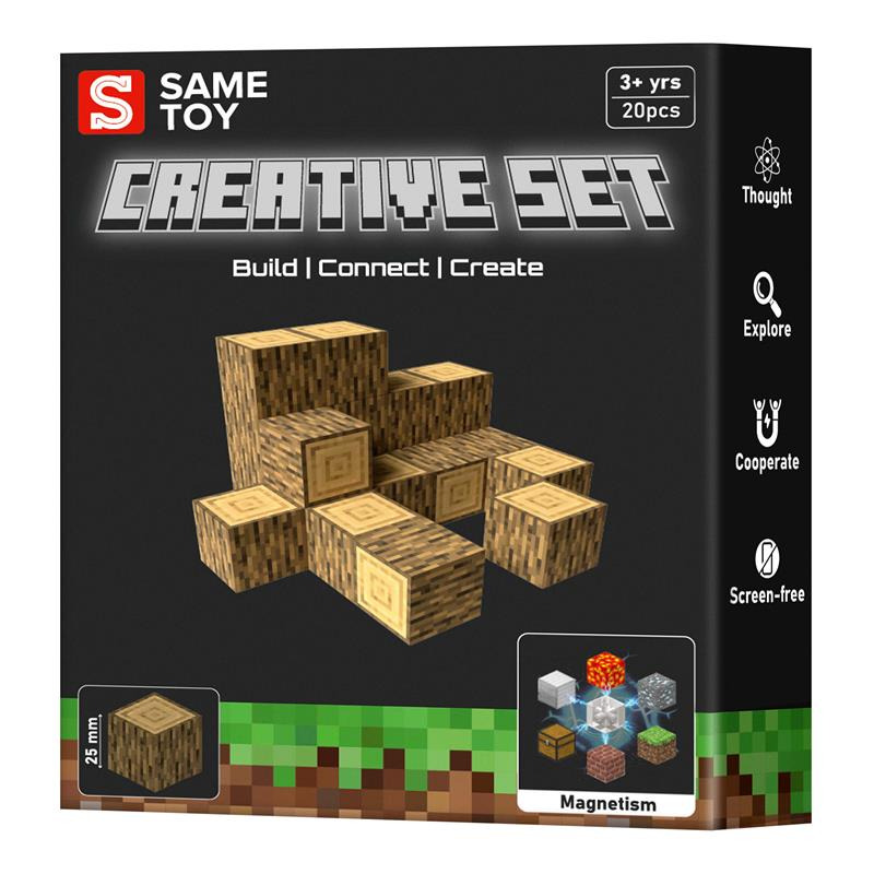 Магнітний конструктор Same Toy Creative Set Wood (MCRAFT-1711-SM)фото1