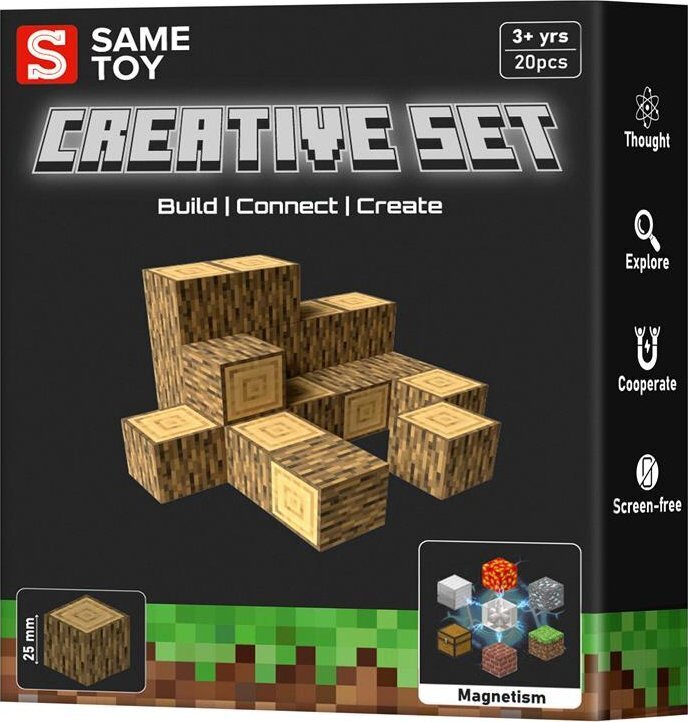 Магнитный конструктор Same Toy Creative Set Wood (MCRAFT-1711-SM) фото 1