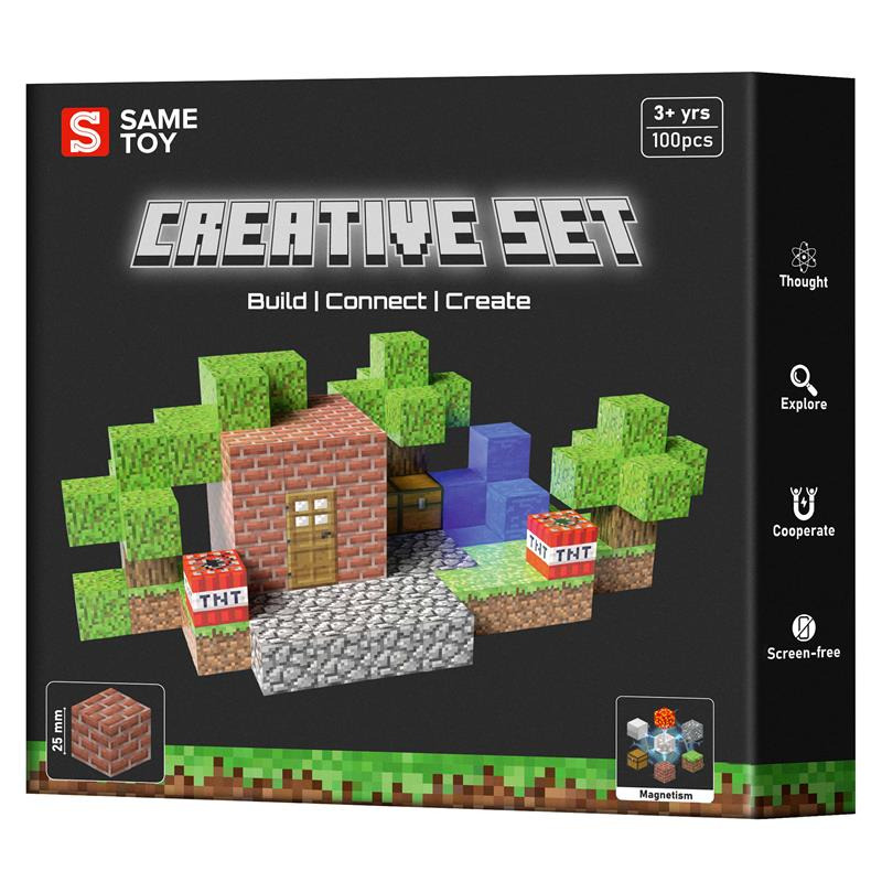 Магнітний конструктор Same Toy Creative Set Vault (MCRAFT-4646-SM)фото1