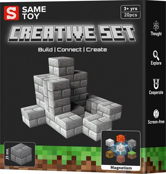 Магнитный конструктор Same Toy Creative Set Stone (MCRAFT-9862-SM) фото 1