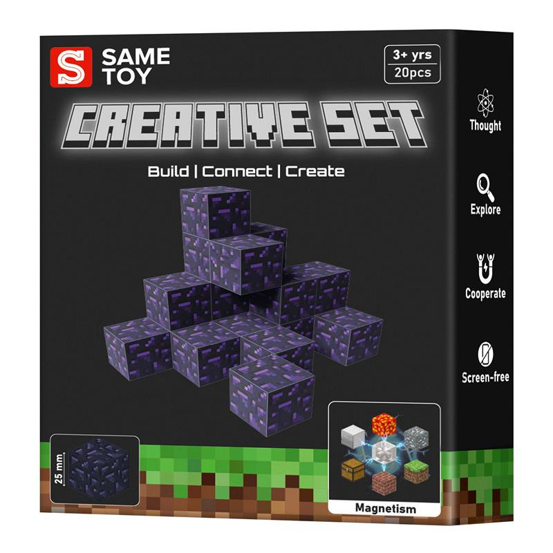 Магнітний конструктор Same Toy Creative Set Obsidian (MCRAFT-4931-SM)фото1