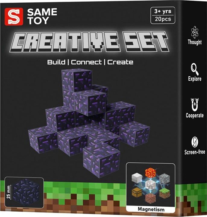 Магнітний конструктор Same Toy Creative Set Obsidian (MCRAFT-4931-SM)фото1