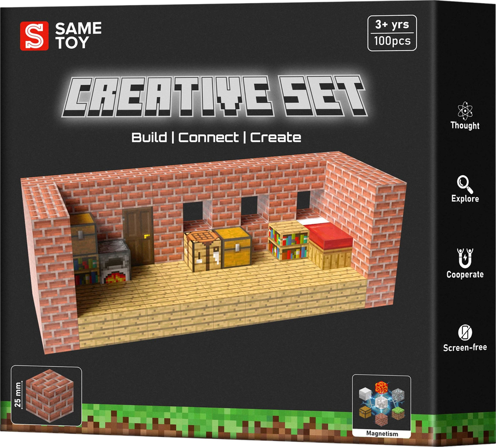 Магнитный конструктор Same Toy Creative Set Brick House (MCRAFT-1110-SM) фото 1