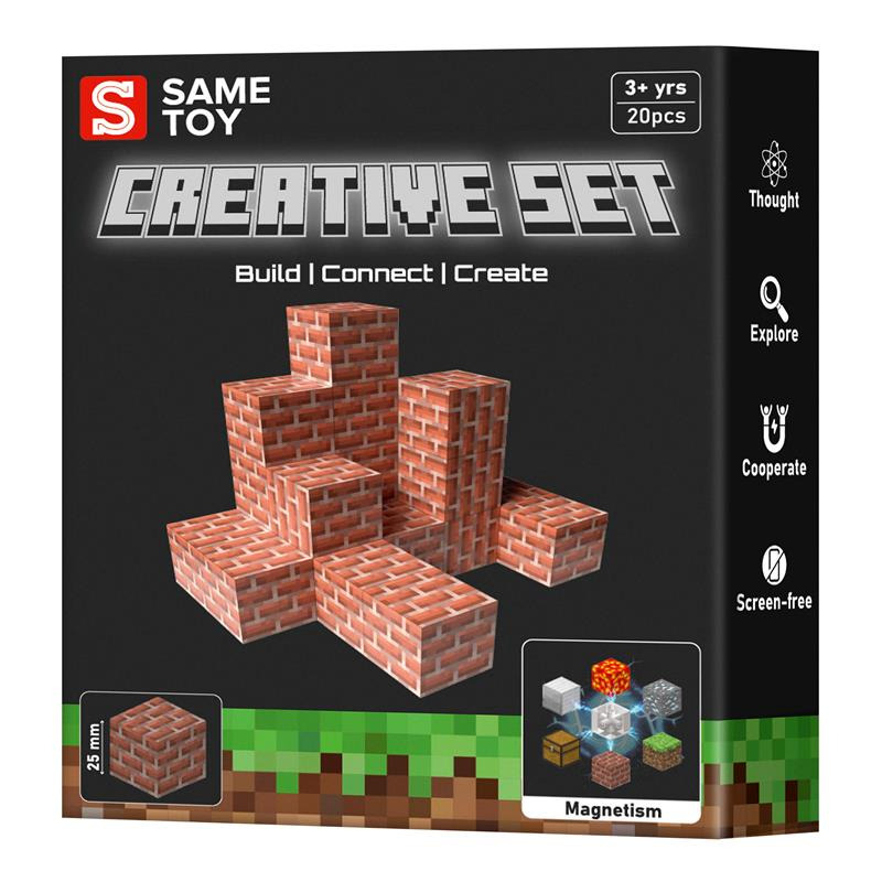 Магнітний конструктор Same Toy Creative Set Brick (MCRAFT-4520-SM)фото1