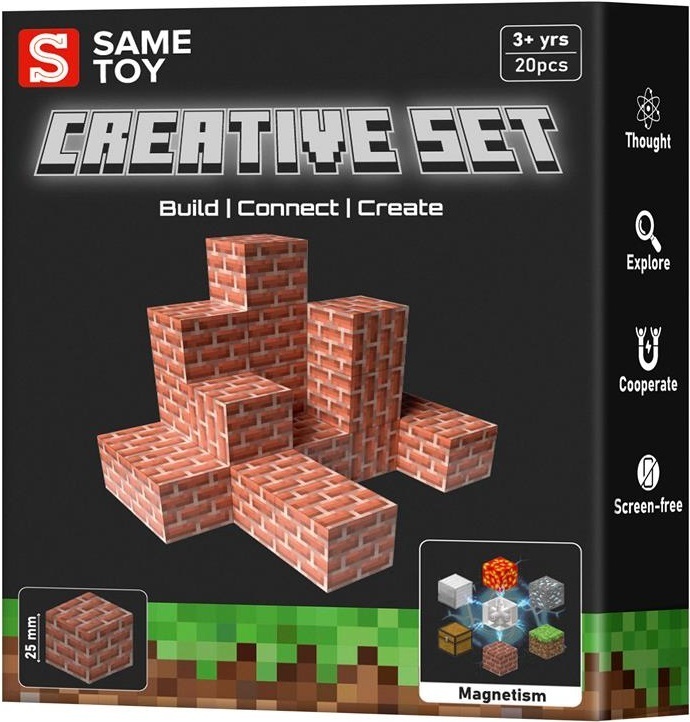Магнітний конструктор Same Toy Creative Set Brick (MCRAFT-4520-SM)фото1
