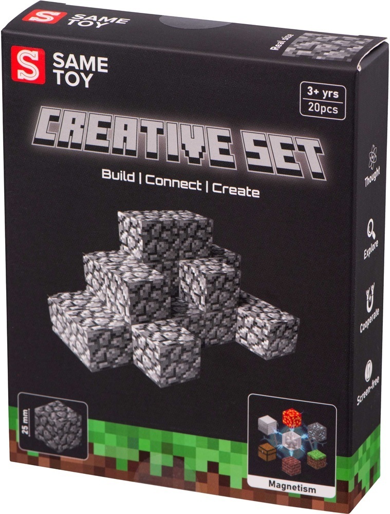 Магнитный конструктор Same Toy Creative Set Cobblestone (MCRAFT-4004-SM) фото 1