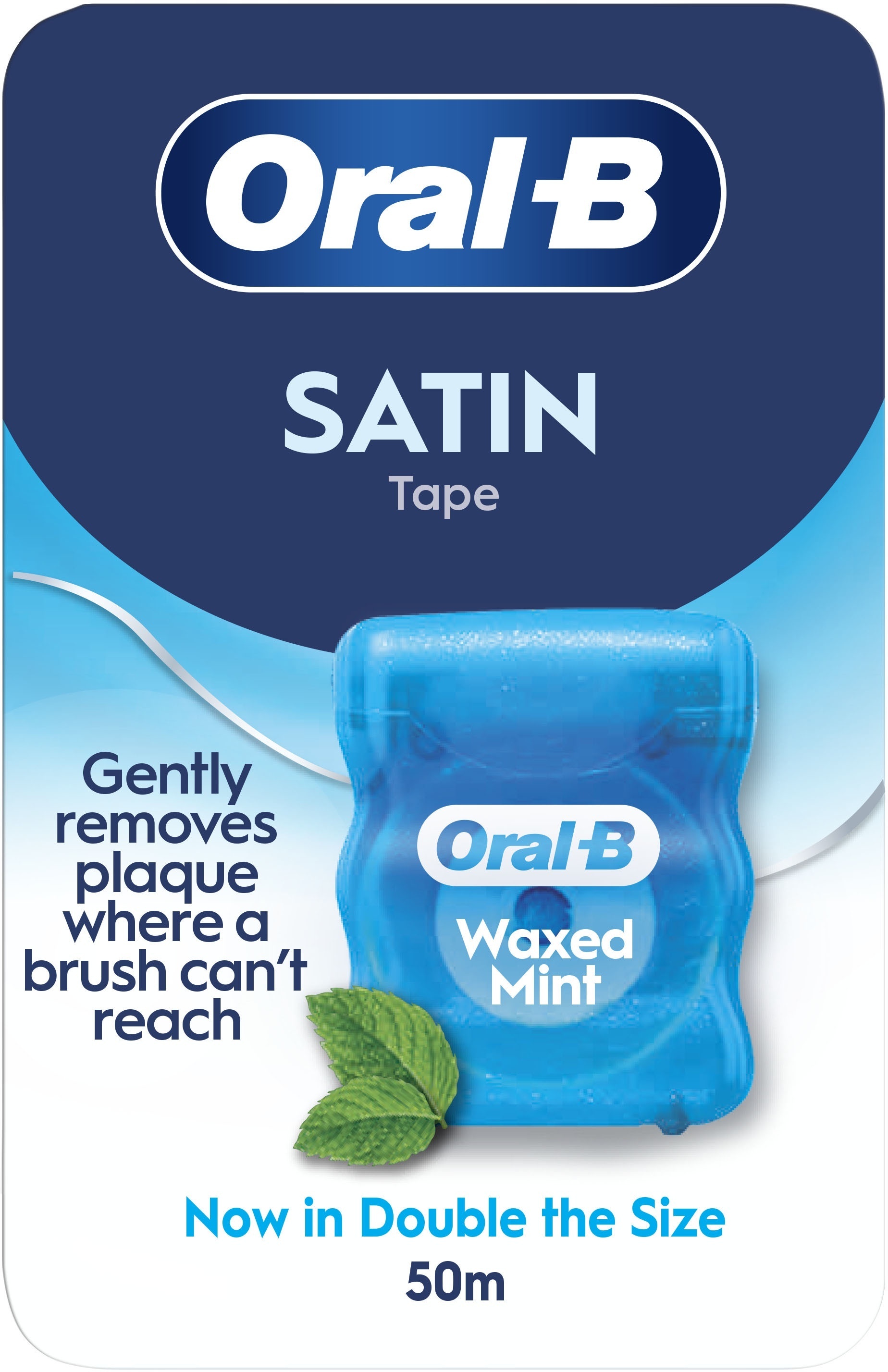 Зубна нитка Oral-B Satin Tape М'ятна Вощена 50 мфото1
