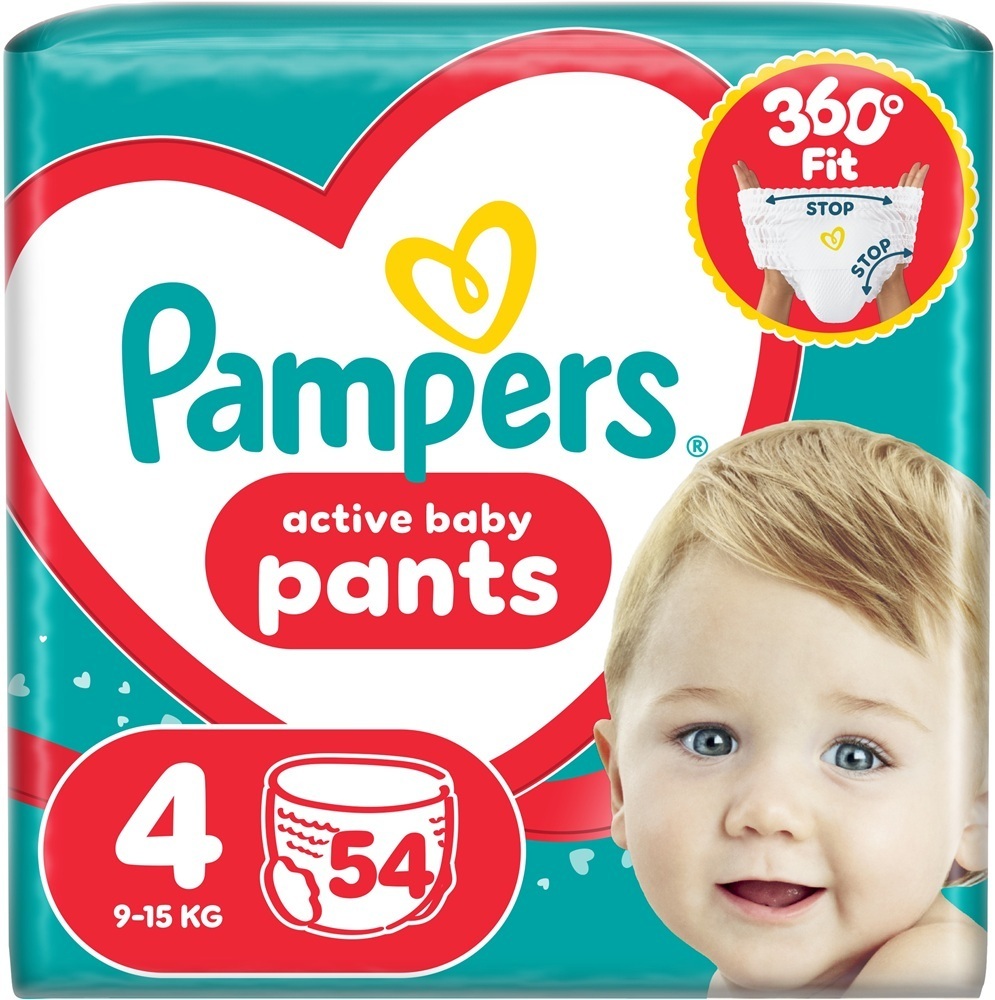 Підгузки-трусики Pampers Active Baby Pants Maxi (9-15 кг) Джамбо 54 штфото1