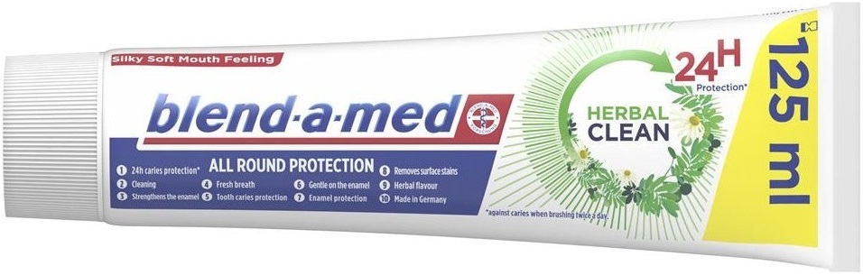 Зубная паста Blend-a-med All-Round Protection Tubes Чистота трав 125 мл фото 1