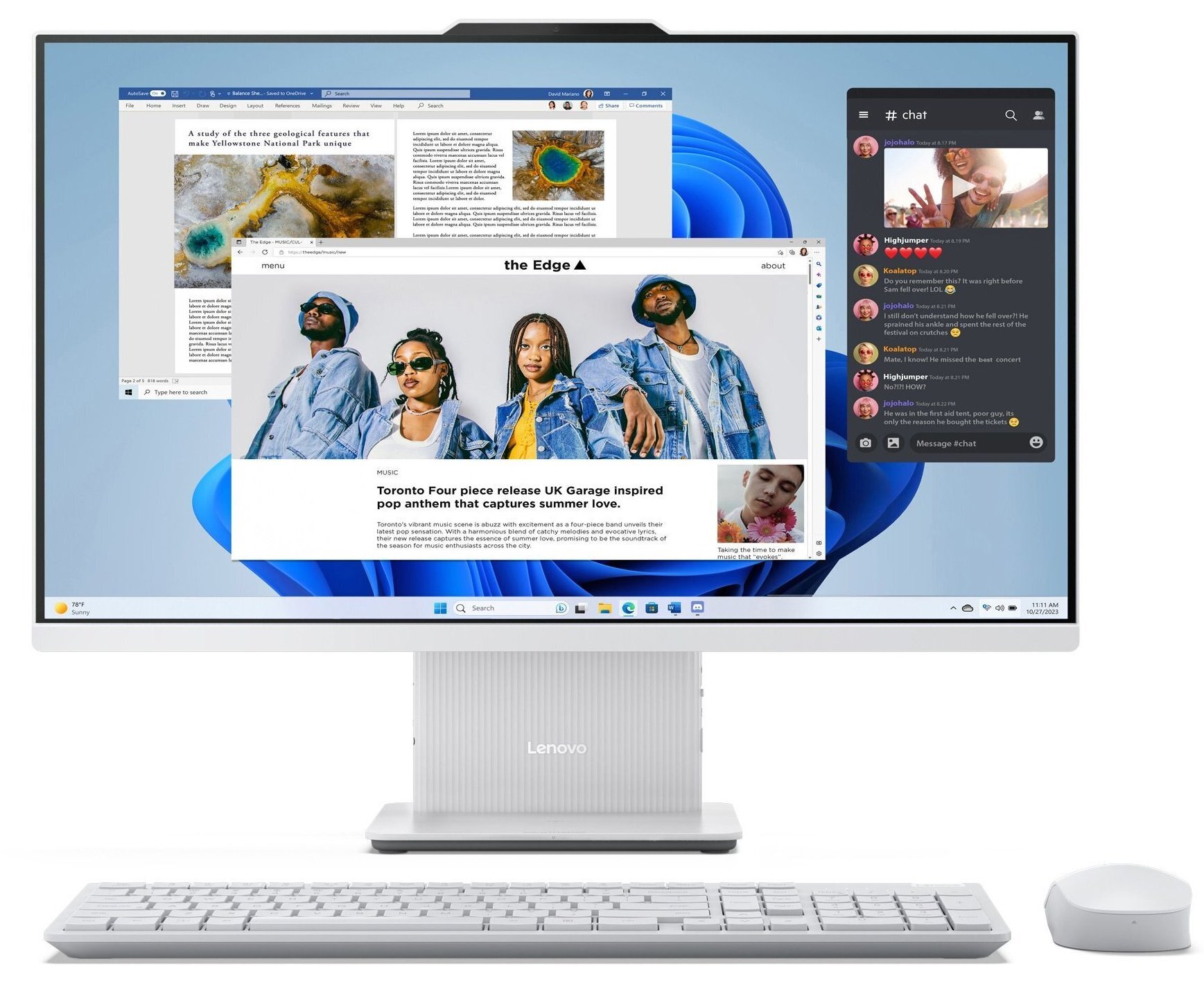 Моноблок 27" LENOVO IdeaCentre AIO 27ARR9 Cloud Greyфото1