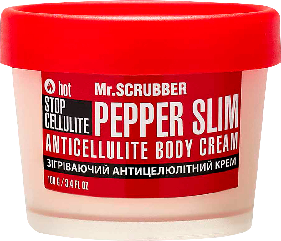 Антицеллюлитный крем для тела Mr.Scrubber Stop Cellulite Pepper Slim Согревающий 100 г фото 1
