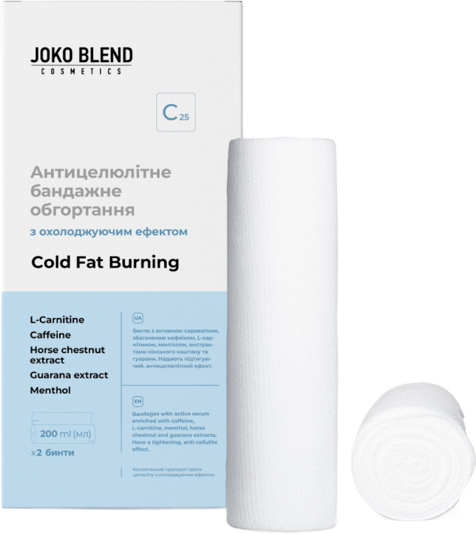 Антицеллюлитное бандажное обертывание Joko Blend Cold Fat Burning с охлаждающим эффектом фото 1