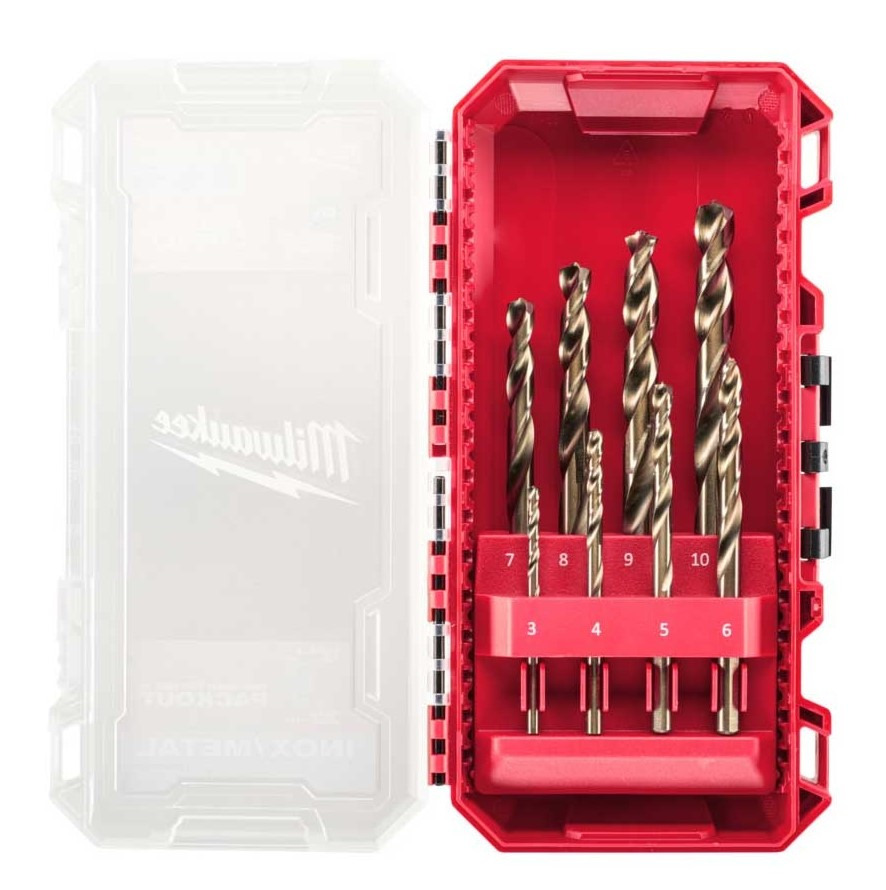 Набір свердел по металу Milwaukee HSS-Co PACKOUT, 3-10мм, кейс, 8шт (4932499256)фото1