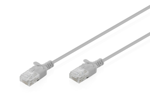 Патч-корд DIGITUS CAT 6 U-UTP Sliim, 5 м, AWG 32/7, Cu, LSZH, серый (DK-1618-050S)