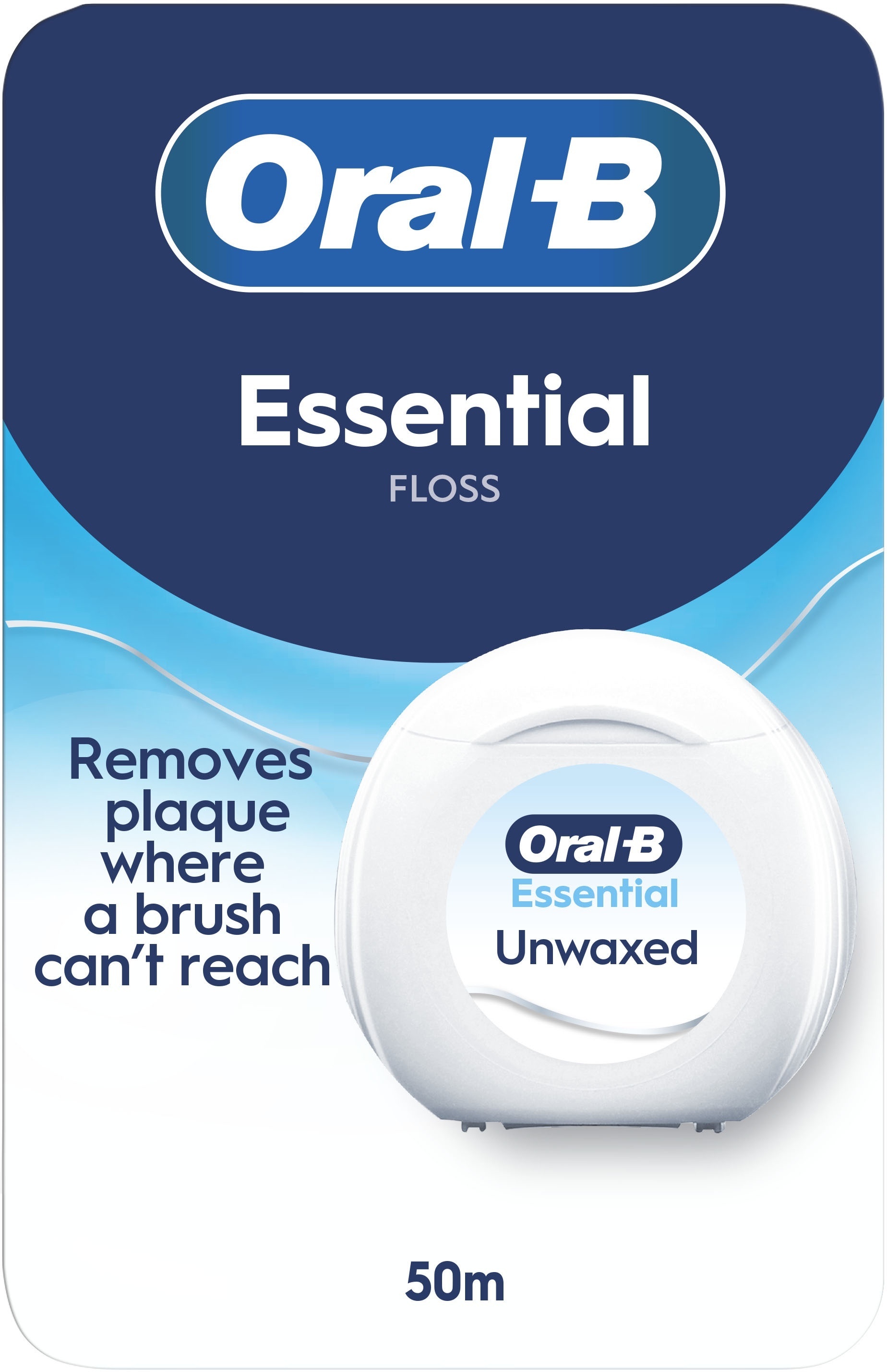 Зубная нить Oral-B Essential Floss Невощенная 50 м фото 1