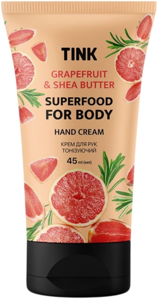 Крем для рук тонизирующий Tink Grapefruit с экстрактом грейпфрута на маслом ши 45 мл