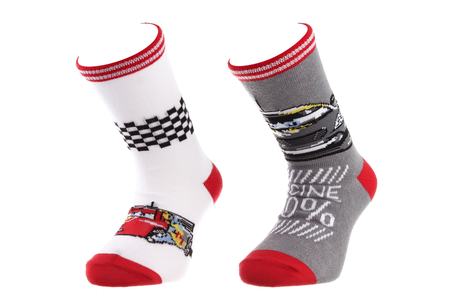 Набір шкарпеток дитячих Cars Socks 83150379-1 27-30 2 шт білі/сірі
