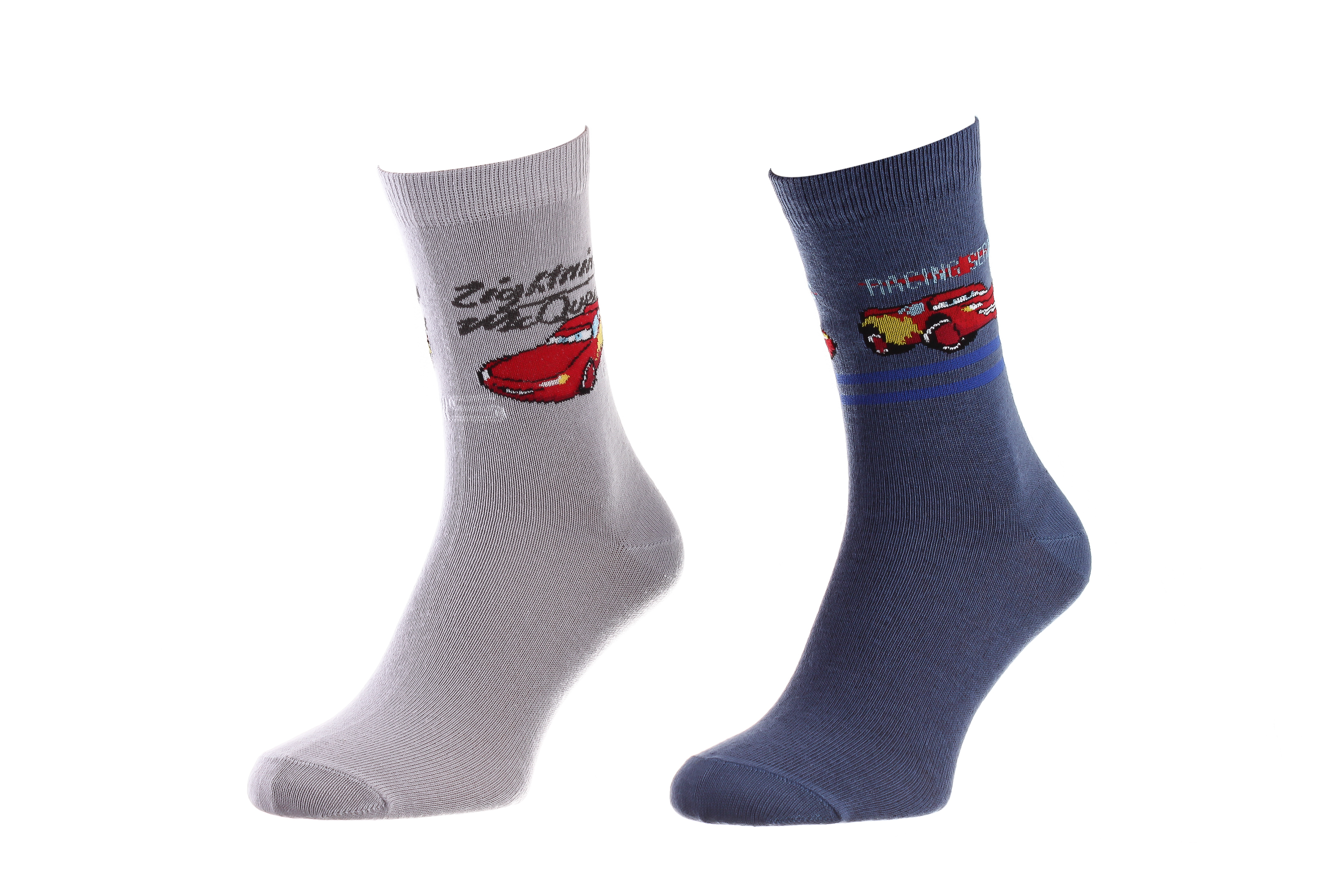 Набір шкарпеток дитячих Cars Socks 83077051-1 31-35 2 шт сіро-блакитні фото1