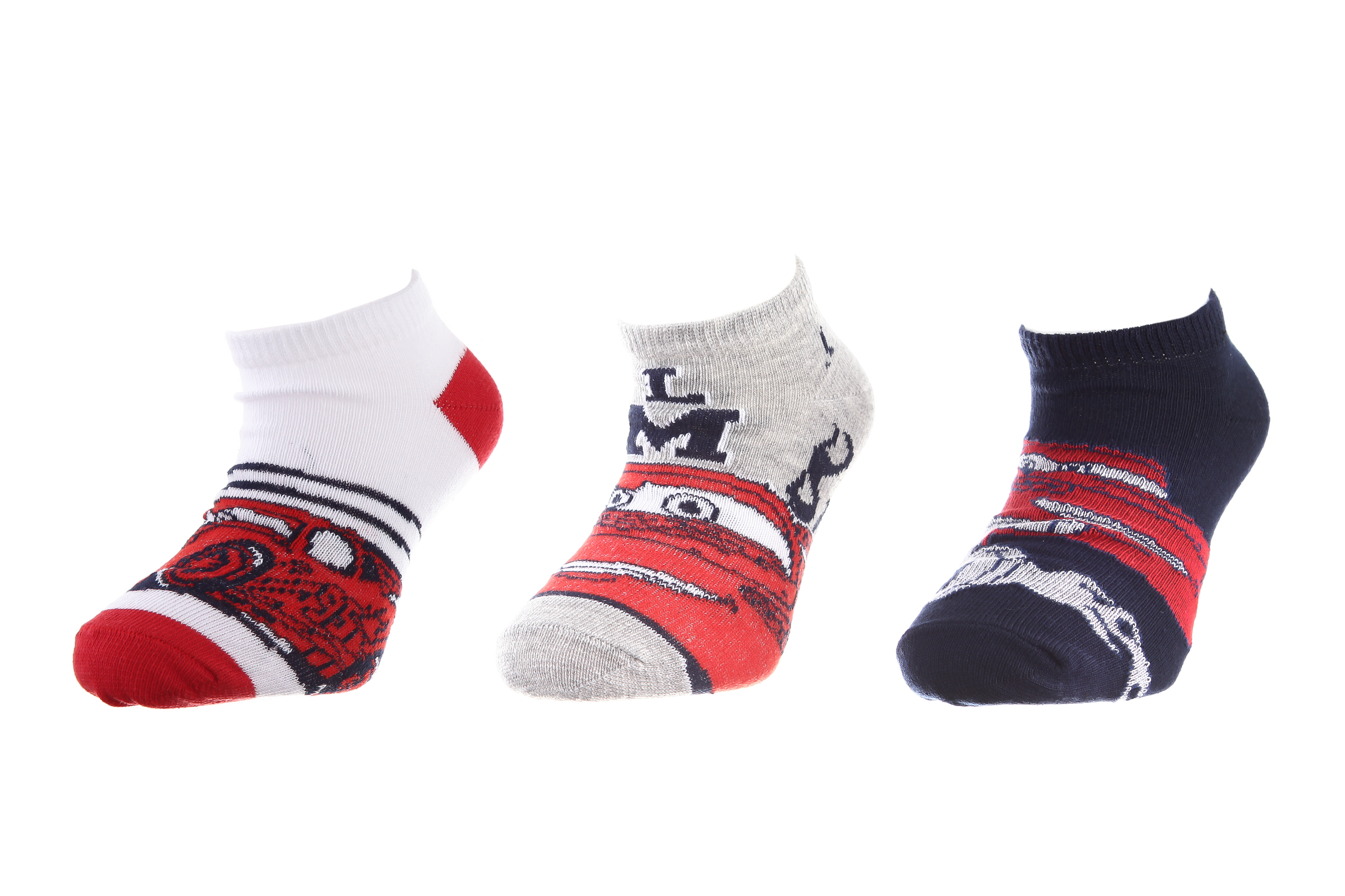 Набір шкарпеток дитячих Cars Socks 83150679-2 31-34 3 шт сині/сірі/білі фото1