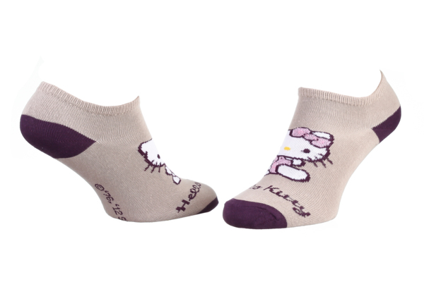 Шкарпетки дитячі Hello Kitty Court 13847651-4 35 - 41 сіро-жовті/фіолетові фото
