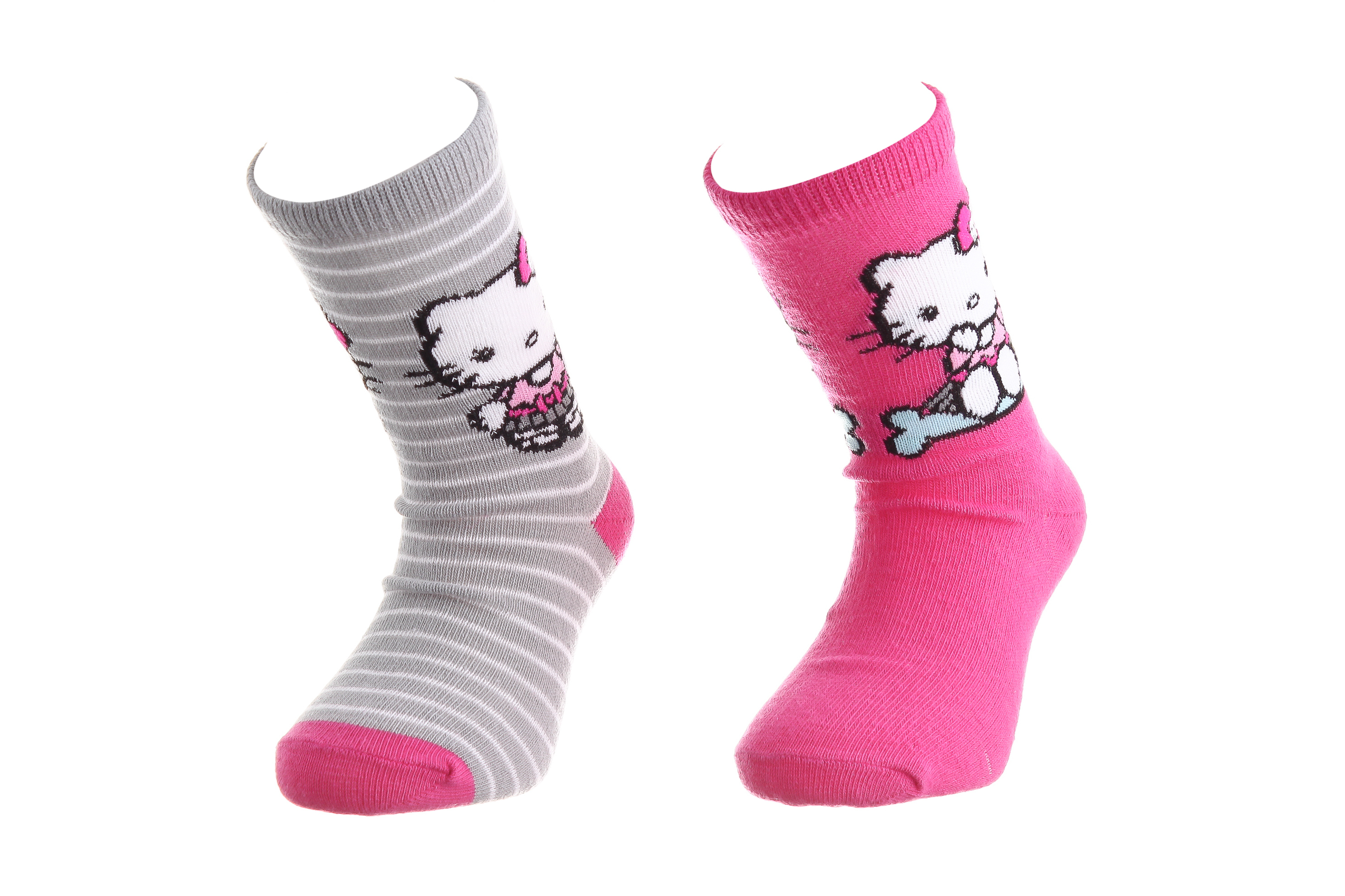 Набір шкарпеток дитячих Hello Kitty Socks 36762-1 27-30 2 шт пурпурні/сірі фото1