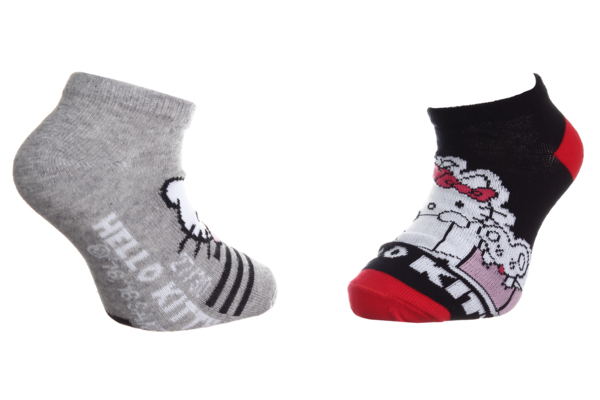 Набор носков детских Hello Kitty Socks 37712-1 27-30 2 шт серые/черные фото